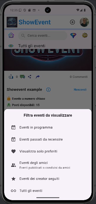 Sezione eventi passati